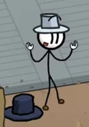 Wearing Sal Malone's Hat