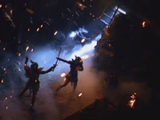  and Xena fight over the ring, 35 years ago.