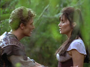 Xena and Lyceus are reunited in the alternate reality (XWP: "Remember Nothing")