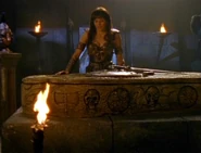Xena visits Lyceus's tomb (XWP: "Sins of the Past")