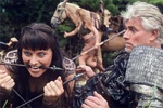 Xena protects Meleager (XWP: "The Execution")