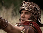 Pompey begs for his life, moments before being killed by Xena. (XWP: "Endgame")