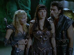 Ares helps Callisto escape from Tartarus by switching her body with Xena's. (XWP: "Intimate Stranger")