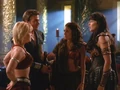 Gabrielle, Virgil and Xena are cured of the darkness (XWP: "Heart of Darkness")