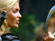 Callisto catches the Chakram for the first time (XWP: "Callisto")