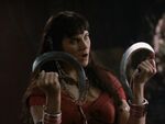 Xena with the two parts of the balanced Chakram (XWP: "Chakram")