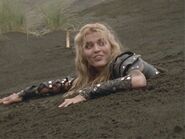 Callisto sinks into the quicksand (XWP: "Return of Callisto")