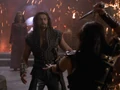 Ares protects Hope from Xena (XWP: "Sacrifice II")