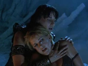 Xena and Gabrielle escape their ice tomb, 25 years later