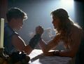 Arm Wrestling with Damon in "Let the Games Begin"