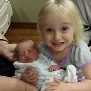 Kaitlyn and newborn Kylee