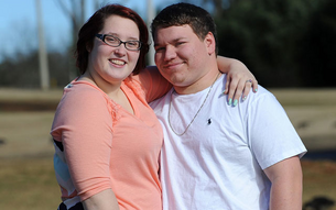 Lauryn with her fianceé