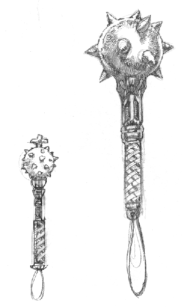 mace weapon drawing