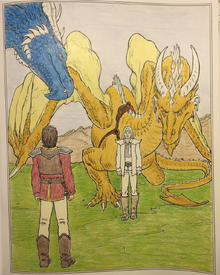 Eragon et Saphira rencontrent Oromis et Glaedr.png