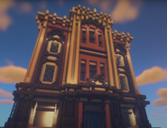 Threads by Scara, a clothing store (selling Netherite armor)