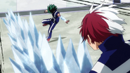 Izuku avoids the ice