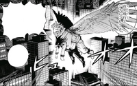 Hawks flies with Fumikage Tokoyami