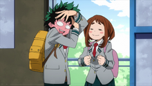 Izuku Blushes To Ochaco