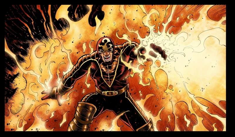 Brasier, super-héros de classe 36, Steve est à la tête des super-héros dès la destruction du village.