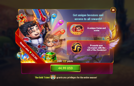 Gold ticket champion season