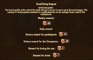 Qualifying League rewards