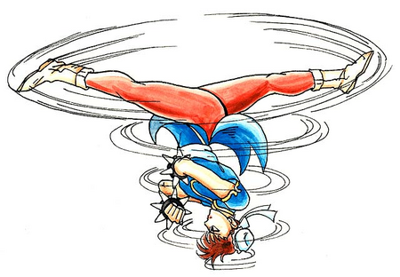 Street Fighter II Chun-Li-Spinning Bird Kick