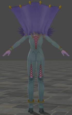 Krystalinda 3D Model for Dragon Quest XI Back View