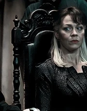 A screenshot of Narcissa showing her adherence to Lord Voldemort in her house