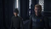 Kallus and a disguised Ezra infiltrating the 'Chimaera.