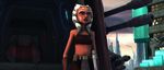 Ahsoka's first appearance in The Clone Wars films.