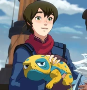 3x06 Callum holding Bait