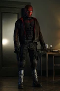 Jason Todd as the newly resurrected Red Hood.