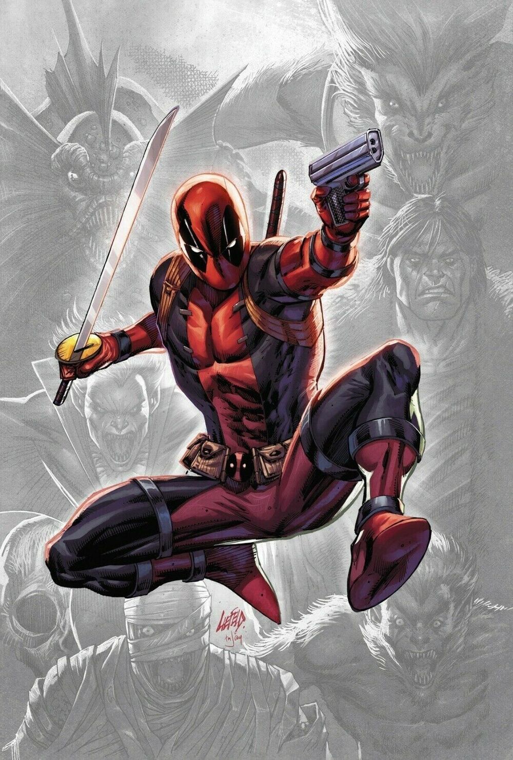 ninja spiderman deadpool