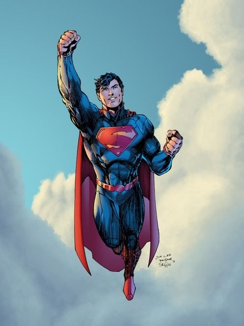 Superman Running with Cape | Alexsandro Caricaturas