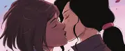 Korra and Asami's first kiss