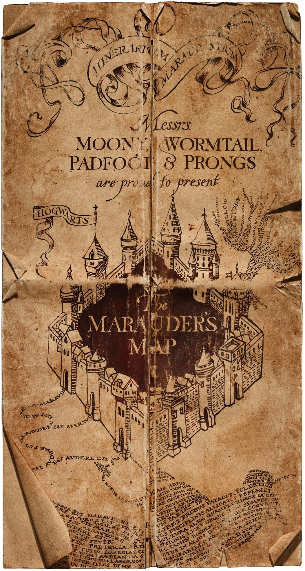Marauder's Map | Heroes and Villains Wiki | Fandom, image size:1053x1970
