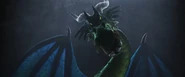 A dragon about to breathe fire the elf knight and satyr archer from a Onward