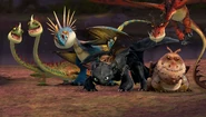 The dragons in How to Train Your Dragon