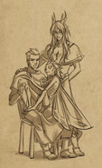 Aaravos, Viren, and the Being as a family.