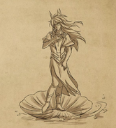 Aaravos mimicking the wikipedia:The Birth of Venus painting