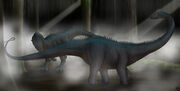 Allosaurus vs Diplodocus by juninhoart