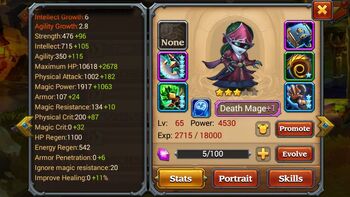 DEATH MAGE (stats sample)