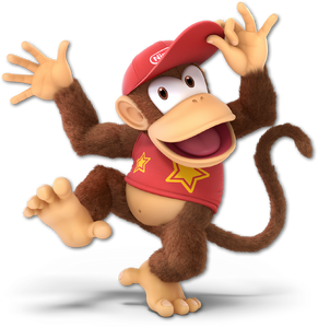 Apparence de Diddy Kong dans Super Smash Bros. Ultimate.