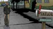 The flag on Zane's mailbox has been partially liquefied. (Road Kill)