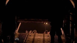 The ramp of the plane opening