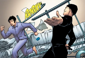 The German attacks Company Agent Gael Cruz ("").