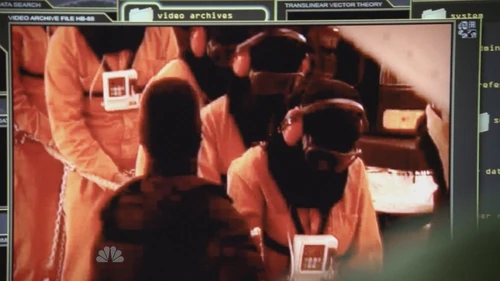 The footage shown to Peter and Matt which shows a hooded Matt, female fugitive, a hooded fugitive and a hooded Peter and Mohinder