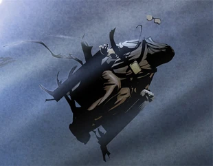 A hooded Sparrow without goggles and earmuffs is falling towards the earth