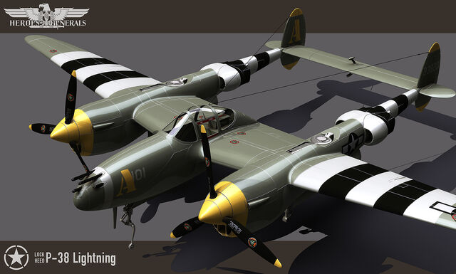 Lockheed P-38 Lightning WIP Artwork