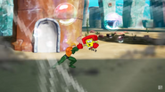 SpongeBob and Super Friends Aquaman clashing.